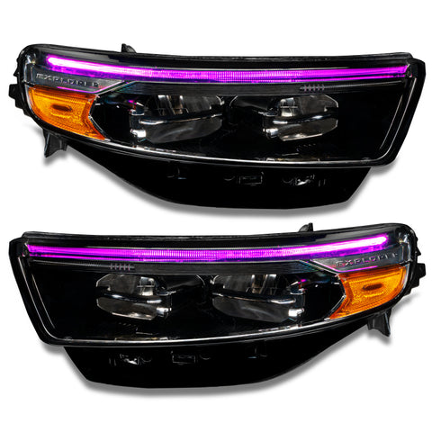 Oracle 20-22 Ford Explorer Dynamic RGB Headlight DRL Kit - ColorSHIFT - w/ RF Controller - 1472-330