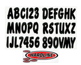 Hardline Boat Lettering Registration Kit 3 in. - 200 Black Solid - BLK200EC