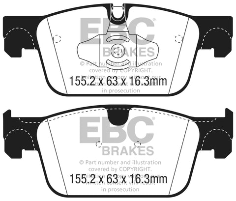 EBC 2017+ Volvo S90 2.0L Turbo Greenstuff Front Brake Pads - DP22305