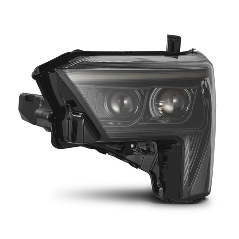 AlphaRex 22-23 Toyota Tundra LUXX-Series Headlights Alpha-Black w/Amber DRL - Req 810029 OR 810030 - 880873
