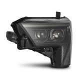 AlphaRex 22-23 Toyota Tundra LUXX-Series Headlights Alpha-Blk w/White DRL - Req 810029 OR 810030 - 880863