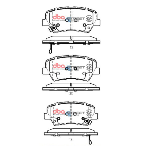 DBA 17-20 Hyundai Elantra (w/280mm Front Rotor) 2.0L Front SSEV Street Series Brake Pads - DB2443SSEV