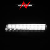 ANZO 2018-2021 Jeep Wrangler LED Side Markers Chrome Housing Smoke Lens w/ Seq. Signal Low Config - 511087