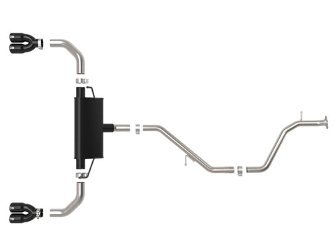 aFe 19-21 Lexus UX200 Takeda 2in - 2.5in. 304 SS Cat-Back Exhaust System w/ Black Tip - 49-36054-B