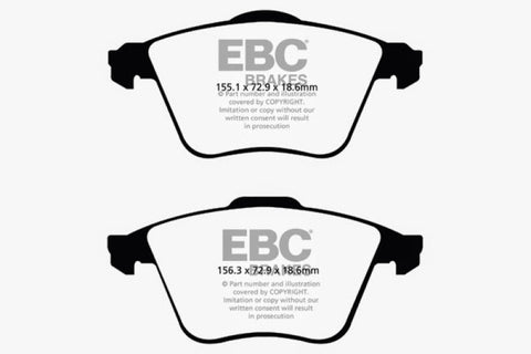 EBC 07-13 Mazda 3 2.3 Turbo Redstuff Front Brake Pads - DP31574C