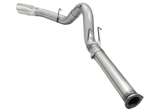 aFe MACHForce XP Exhaust 5in DPF-Back SS Exh 2015 Ford Turbo Diesel V8 6.7L Polished Tip - 49-43064-P