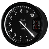 Autometer Stack Clubman Tachometer 80mm 0-10K RPM - Black - ST200-010