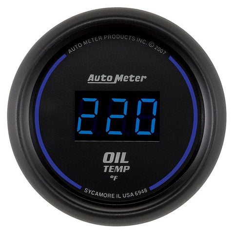 Autometer Cobalt Digital 52.4mm 0-340 deg F Oil Temperature Gauge - 6948