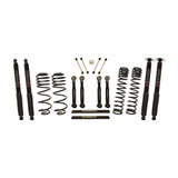 Skyjacker 97-02 Jeep TJ 4in D-Rate Long Travel Kit w/ Adj. FR/RR Lower Flex Links/Black Max Shocks - TJ401BPBLTX