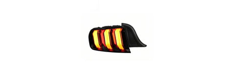 Raxiom 15-23 Ford Mustang Euro Style LED Tail Lights- Gloss Black Housing- Red Lens - 412123