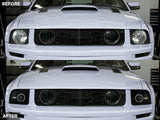 Raxiom 05-09 Ford Mustang Halogen 2010 Style LED Halo Headlights-Blk Hsng(Clear Lens/Excludes GT500) - 101682