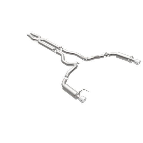 MagnaFlow Cat Back, SS, 3in, Competition, Dual Split Polished 4.5in Tips 2015 Ford Mustang GT V8 5.0 - 19101