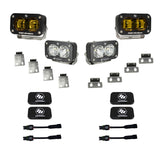 Baja Designs 21+ Ford Raptor/22+ Bronco S2 SAE Pro Fog Pocket Light Kit Clear/Amber - 448181