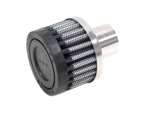 K&N Steel Base Crankcase Vent Filter/Breather 1in Vent OD x 2in OD x 1.5in Height - 62-1040