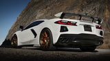 Borla 2020 Chevrolet Corvette C8 6.2 ATAK 3in Exhaust System Dual Round Rolled A/C Black Chrome Tips - 140839BC