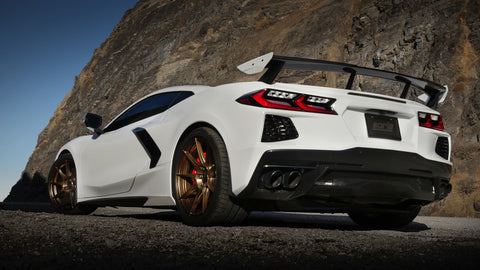Borla 2020 Chevrolet Corvette C8 6.2 ATAK 3in Exhaust System Dual Round Rolled A/C Black Chrome Tips - 140839BC