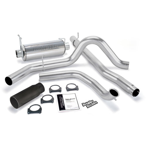 Banks Power 99-03 Ford 7.3L Monster Exhaust System - SS Single Exhaust w/ Black Tip - 48656-B