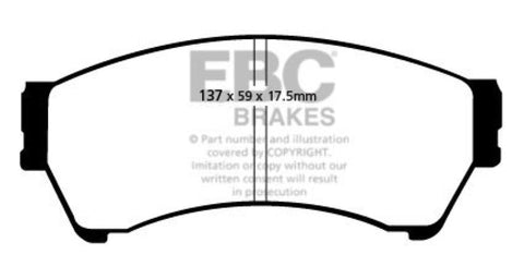 EBC 06-07 Mazda 6 2.3 Ultimax2 Front Brake Pads - UD1192