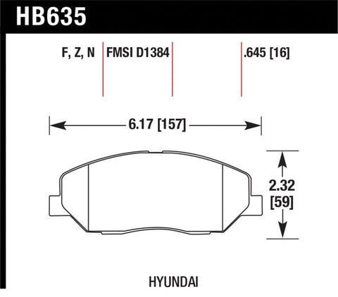 Hawk HPS Street Brake Pads - HB635F.645