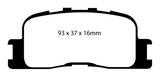 EBC 02-03 Lexus ES300 3.0 Yellowstuff Rear Brake Pads - DP41716R