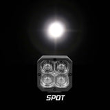XK Glow XKchrome 20w LED Cube Light w/ RGB Accent Light - Spot Beam - XK065001-S