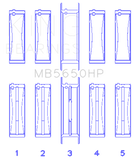 King Ford 370/429/460 16V OHV (Standard Size) Crankshaft Main Bearing Set - MB5650HPSTDX