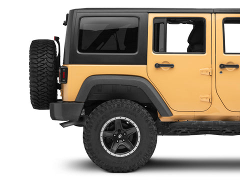 Raxiom 07-18 Jeep Wrangler JK Axial Series LED Halo Tail Lights- Black Housing (Dark Smoked Lens) - J138358