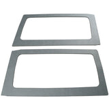 DEI 11-18 Jeep Wrangler JK 2-Door Boom Mat Rear Side Window Trim - 2 Piece - Gray Leather Look - 50166