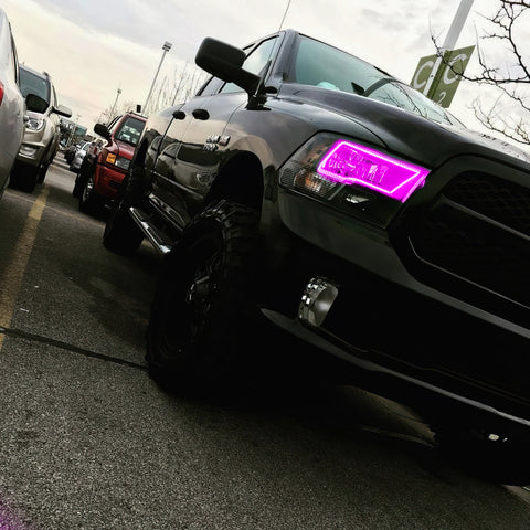 Oracle Dodge Ram Sport 09-18 LED Headlight Halo Kit - ColorSHIFT w/ Simple Controller - 2250-504