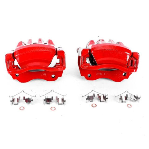 Power Stop 98-05 Lexus GS300 Front Red Calipers w/Brackets - Pair - S2774