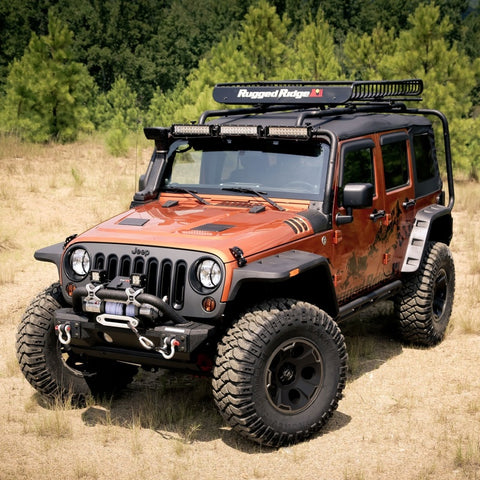 Rugged Ridge Hurricane Flat Fender Flare Kit 07-18 Jeep Wrangler - 11640.10