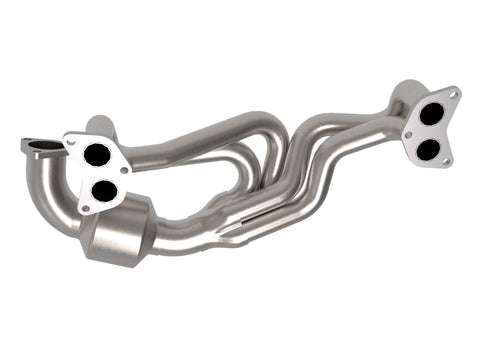 aFe Twisted Steel 304 Stainless Steel Header w/ Cat 13-19 Subaru Outback H4-2.4L - 48-36804-HC