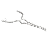 MagnaFlow Cat Back, SS, 2.5in, Competition, Dual Split Polished 4.5in Tips 2015 Ford Mustang V6 3.7L - 19099