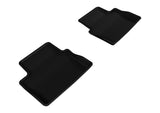 3D MAXpider 2013-2015 Chevrolet Malibu Kagu 2nd Row Floormats - Black - L1CH06321509