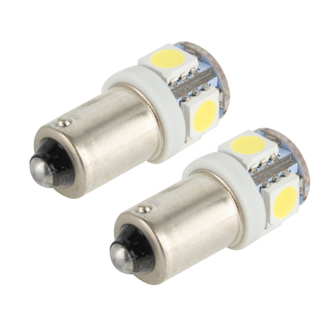 Oracle BA9S 5 LED 3 Chip Bayonet Bulbs (Pair) - White - 4904-001