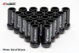 Cusco Universal Wheel Lug Nut Set M12 x P1.5mm - Black (20pcs) - 00B 738 1520B