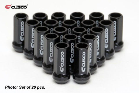 Cusco Universal Wheel Lug Nut Set M12 x P1.5mm - Black (20pcs) - 00B 738 1520B