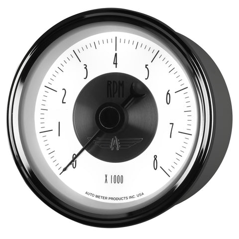 Autometer Prestige Pearl Series - Tachometer 3 3/8in 8K RPM In-Dash - 2098