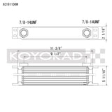 Koyo 19 Row Oil Cooler 11.25in x 5.75in x 2in (AN-10 ORB provisions) - XC191106W