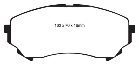 EBC 08-13 Cadillac CTS 3.6 (315mm Rear Rotors) Yellowstuff Front Brake Pads - DP41828R