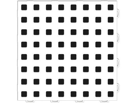 WeatherTech TechFloor - 12in X 12in Tiles - White/Black **Order in Qtys of 10 - 51T1212 WH-BK