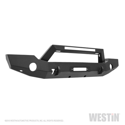 Westin 18-20 Jeep Wrangler WJ2 Full Width Front Bumper w/LED Light Bar Mount Textured Black - 59-80125