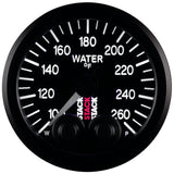 Autometer Stack Pro Control 52mm 100-260 deg F Water Temp Gauge - Black (1/8in NPTF Male) - ST3508