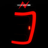 ANZO 1999-2004 Jeep Grand Cherokee LED Tail Lights w/ Light Bar Black Housing Clear Lens - 311394