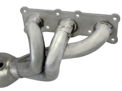 aFe 08-13 BMW 128i (E82/88) L6 3.0L Twisted Steel 304 Stainless Steel Long Tube Header w/ Cat - 48-36307-1