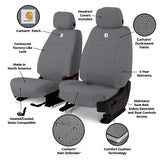 Covercraft 04-08 Ford F-150 XLT Carhartt PrecisionFit Custom Front Row Seat Covers - Gravel - GTF367CAGY