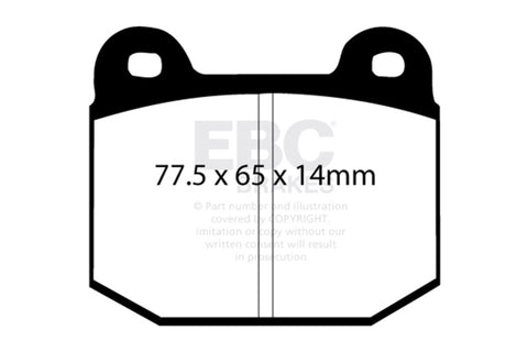 EBC 08+ Lotus 2-Eleven 1.8 Supercharged Redstuff Front Brake Pads - DP3197/2C