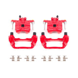 Power Stop 98-03 Subaru Forester Rear Red Calipers w/Brackets - Pair - S2066