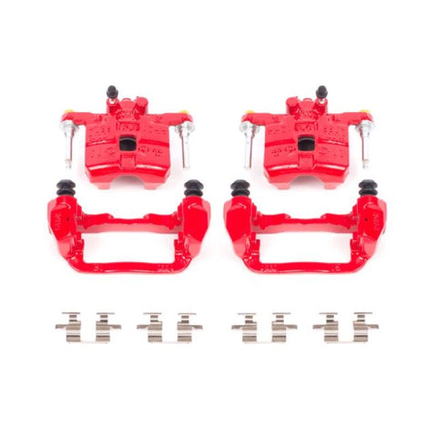 Power Stop 98-03 Subaru Forester Rear Red Calipers w/Brackets - Pair - S2066
