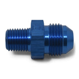 Russell Performance -8 AN to 3/8in NPT Straight Flare to Pipe (Blue) (25 pcs.) - 660488